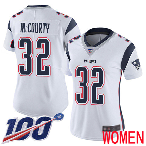 New England Patriots Football #32 100th Season Limited White Women Devin McCourty Road NFL Jersey->women nfl jersey->Women Jersey